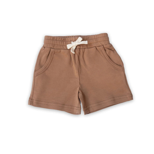 Shorts Bermuda en Coton Tricoté Décontracté pour Garçons, Bleu Marine Uni, Taille à Cordon de Serrage, Longueur Courte, Taille Mi-Haute - Product Image 2