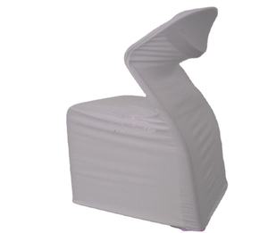 เก้าอี้เท้าแขนผ้าสแปนเด็กซ์สีขาวเหมือนไม่มีถุงสำหรับใส่ในงานแต่งงานที่คลุมด้วยแขนสำหรับเก้าอี้แขน - Product Image 1