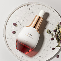 Luxus Bernstein Farbe anpassbar 15ml 30ml flache ovale Flaschen für ätherische Öle Silber Roségold Glas Serum Tropf flasche