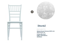 Chaises empilables en bois de pin de haute qualité pour banquets d'hôtel - Design inspiré des chaises Chiavari pour mariages, conférences, dîners élégants, coton