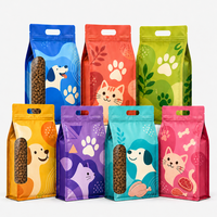 Sachet d'emballage personnalisé pour aliments pour animaux de compagnie, pochette refermable à fermeture éclair, résistant à l'humidité, pour chiens et chats, OEM ODM