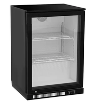 Mini-réfrigérateur de bar sous comptoir avec porte vitrée simple et serrure, idéal pour la vente en gros