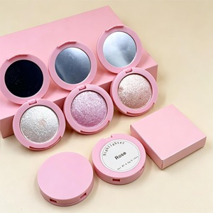 <span class=keywords><strong>Bronzer</strong></span> et illuminateur personnalisés avec logo, pressés pour le visage, 5 couleurs, sans logo, illuminateur scintillant, texture crème poudre, maquillage du visage - Product Image 2