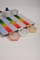 Médailles personnalisables Marathon Running Fitness Natation Métal cristal or, argent, cuivre sublimation plaque vierge gravée