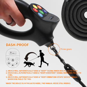 Collier de dressage anti-traction noir pour chien, aide à la correction du comportement canin, laisse étanche, kit de collier électronique anti-traction pour l'entraînement des chiens - Product Image 4