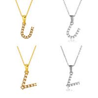 ZIRCON caméra cachée or trèfle chaîne croix lettre en acier inoxydable bijoux fins colliers de mode pour femmes hommes