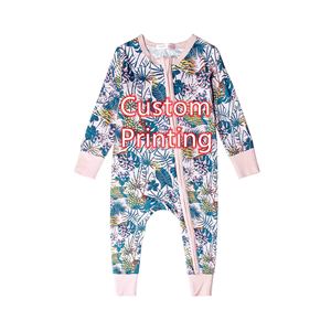 Leesourcing - Mameluco de Bambú con Cierre para Bebé, Mameluco de Marca Propia, Pijama con Estampado Personalizado - Product Image 2