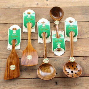Wooden Spatula And Spoon Set 5 Pieces Heat Resistant Cooking Tools For Kitchen Use - Product Image 1