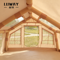 Grande tente de camping familiale gonflable de luxe portable quatre saisons 13,2 m² Tente gonflable portable OEM/ODM