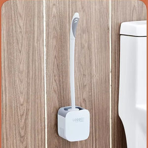 Spazzola di <span class=keywords><strong>ricambio</strong></span> per <span class=keywords><strong>scopino</strong></span> riutilizzabile semplice Eco Friend Head Black pulisce la spazzola per <span class=keywords><strong>WC</strong></span> con presa - Product Image 1