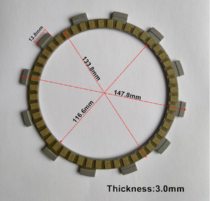 Piezas de motocicleta GD-G1507, placa de fricción de disco de embrague <span class=keywords><strong>XT600</strong></span> /YZF R6 - Product Image 2