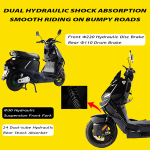 Moto électrique PACIFIC 800W 60V 24AH avec batterie au lithium, pneus 3.0-12, moteur sans balais, pour adulte, fabricant OEM - Product Image 2