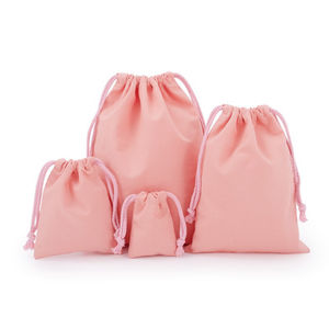 Bolsa con cordón de lona ecológica al por mayor de fábrica, bolsa con cordón de algodón personalizada - Product Image 3