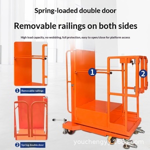 Full-automatic high-altitude reclaimer semi-electric platform climbing truck mobile elevator warehouse climbing ladder - Product Image 3