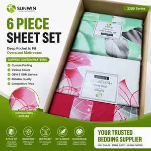 Conjunto de Lençóis King <span class=keywords><strong>Size</strong></span> de 6 Peças com Fronhas, Luxuoso Conjunto de Cama Floral para Todas as Estações - Product Image 3