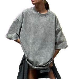 เสื้อผู้หญิงสไตล์เกาหลีสำหรับฤดูร้อน แขนสั้น คอกลม ผ้าฝ้ายสีขาว รุ่นใหม่ปี 2025 ยอดขายดี ใช้งานได้หลากหลาย - Product Image 1