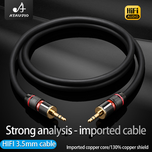 ATAUDIO Hifi 3.5mm to 3.5mm OFC Aux Audio <strong>Cable</strong> for Mobile Phone Computer Speaker Tablet Car Hi-end <strong>3.5</strong> Auxiliary Stereo <strong>Cable</strong> - Product Image 3