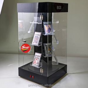 SHP New Customized Banquet LED Light <strong>Display</strong> Stand Rotating PS a Sports Card BGS CGC <strong>Black</strong> Acrylic <strong>Display</strong> <strong>Cabinet</strong> - Product Image 1