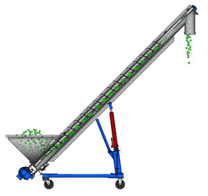 Transportador de Tornillo de Acero Inoxidable 304 Personalizado de Fábrica, con Ruedas Ajustables, Alimentador de Alta Capacidad, Duradero y Automático - Product Image 1