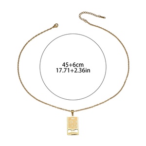 Collar de Acero Inoxidable con Caligrafía Árabe Islámica Musulmana '<span class=keywords><strong>Todo</strong></span> lo que Deseas que Dios' para Eid, Joyería de Moda, Venta al por Mayor - Product Image 6
