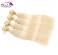 100% indien Humain cheveux Double dessiné Remy trame faisceaux 613 # Blonde Perruque droite Extension de cheveux humains