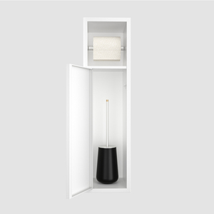 <span class=keywords><strong>Brosse</strong></span> de <span class=keywords><strong>toilette</strong></span> dissimulée <span class=keywords><strong>et</strong></span> <span class=keywords><strong>porte</strong></span>-<span class=keywords><strong>papier</strong></span> blanc mat de haute qualité à prix d'usine - Product Image 1