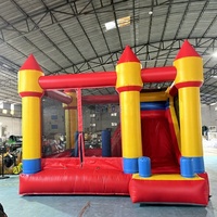 Karnevals-Hüpfburg mit Rutsche, Aufblasbares Spielgerät für Kinder und Familienfeiern im Freien