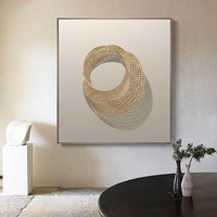 Peinture murale abstraite en porcelaine de cristal haut de gamme, lignes courbes, lumineuse, décoration de luxe pour la maison, idéale pour les couloirs.
