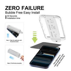 Protection d'écran en verre trempé anti-rayures 9H à confidentialité, réutilisable et à application facile, pour iPhone 16 17 Pro Max – Meilleure vente - Product Image 6