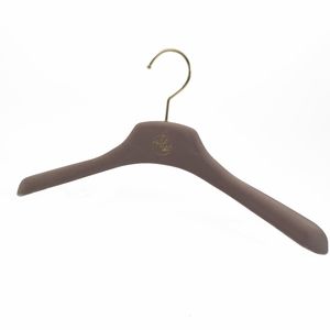 Móc Treo Áo Khoác Bằng Nhựa Có <span class=keywords><strong>L</strong></span>ớp Nhung Vai Rộng Chắc Chắn Màu Xám Sang Trọng - Product Image 5