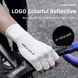 <span class=keywords><strong>Guantes</strong></span> de bicicleta para hombres y mujeres con almohadilla antideslizante que absorbe los golpes, <span class=keywords><strong>guantes</strong></span> de <span class=keywords><strong>Ciclismo</strong></span> de medio Dedo de peso ligero - Product Image 6