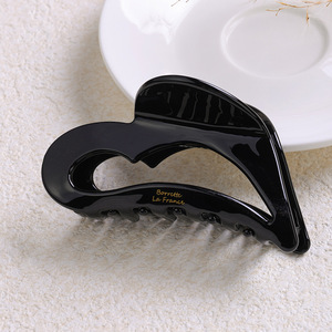 Pinces à cheveux en acétate de cellulose style français, rouge élégant, antidérapantes, pour femmes, pour coiffures mi-hautes ou entièrement relevées, en stock - Product Image 6