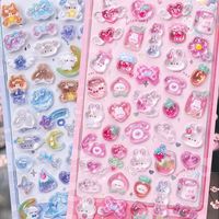 Pegatinas de Recompensa Infantiles con Dibujos Animados en 3D, Hechas a Mano, Decorativas, Autoadhesivas, Ecológicas, Impermeables, Estéticas, para Álbumes Infantiles