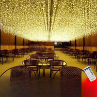 Guirlandes lumineuses LED pour l'extérieur, résistantes à l'eau, lumières de glaçon, lumières de rideau intérieures, décorations de Noël.