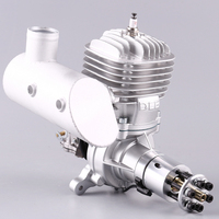 Motor de Gasolina DLE85 FPV al por Mayor, Monocilíndrico, de Dos Tiempos, con Escape Lateral, Refrigerado por Aire Natural, Arranque Manual, 85CC, Metálico