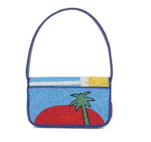 Beau sac à main de broderie perlée de perles de rocaille de luxe avec sangle de bandoulière fabriqué à la main pour une qualité supérieure - Product Image 4