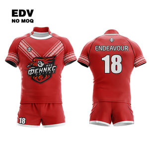 Maillot de rugby brodé de haute qualité maillot de rugby de sport pour hommes maillot de rugby de personnalisation respirant - Product Image 2