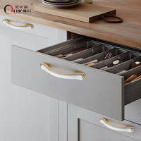 Oukali vente en gros de meubles modernes simples poignée de meuble tiroir de cuisine armoire en alliage de Zinc poignées de traction dorées