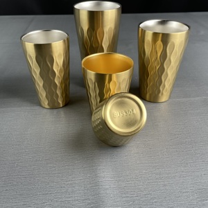 550ml in acciaio inox doppio strato diamante tazza di birra elegante Design classico durevole facile pulire resistente al calore per il freddo caldo - Product Image 6