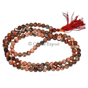 ลูกประคำหินอาเกตไฟ 108 เม็ด - ของที่ระลึกแกะสลักลายเฟิงสุ่ยจากคริสตัลเอ็กซ์พอร์ต.คอม - Product Image 1