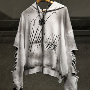 Custom Printed Unisex <b>Retro</b> O-Neck Regular Fit Acid Wash Regular Sleeve High Quality 100% Cotton 360g Knitted Fabric <b>Sweatshirt</b> - Product Image 3