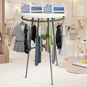 Expositor de suelo redondo de hierro Zhongdao para pantalones de mujer, expositor de escaparate sencillo para tienda de ropa - Product Image 3