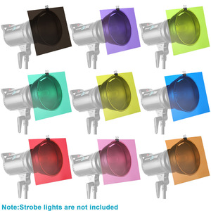 <span class=keywords><strong>Filtre</strong></span> de lumière en gel correcteur Neewer, transparent, 12x8,5 pouces, 8 feuilles <span class=keywords><strong>avec</strong></span> 9 couleurs pour studio <span class=keywords><strong>photo</strong></span>, flash, lumière LED - Product Image 3