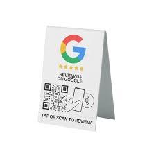 Tùy chỉnh 13.56MHz <span class=keywords><strong>NFC</strong></span> hiển thị đứng touchless với mã QR cho Google xem xét không thấm nước với chất liệu PVC - Product Image 3