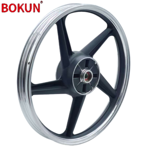 Rin de Motocicleta <span class=keywords><strong>BOKUN</strong></span> Serie 1.6x18 Pulgadas, Delantero, Cinco Radios, Negro, Aleación de Aluminio Forjado - Product Image 6