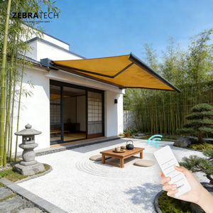 Toldo Eléctrico Corredizo para Techo con Control Remoto, Marco <span class=keywords><strong>de</strong></span> Aleación <span class=keywords><strong>de</strong></span> Aluminio, Resistente al Viento y con Protección UV para Balcón, Villa o Jardín - Product Image 3