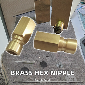 TJPF0252 Conector hexagonal de latón NPT hembra de 1/4 con tratamiento de superficie lisa para refrigeración - Product Image 2