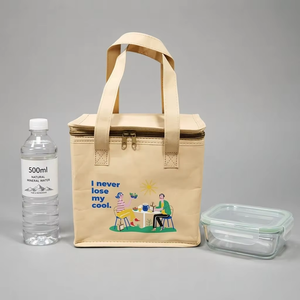 <span class=keywords><strong>Bolsa</strong></span> Térmica para Almuerzo, Personalizable con Logotipo, Simple, Casual, Lavable, de Papel Kraft Dupont, Aislada, Tipo Tyvek, para Congelador - Product Image 4