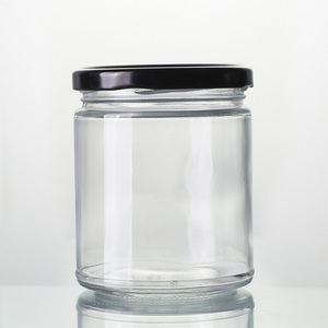 Most Popular Label Customize High Quality 9 oz 270ml Clear Straight Sided Glass Jars With Lids