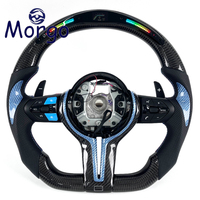 Volant personnalisé en fibre de carbone avec LED pour BMW F10 F12 F20 F21 F22 F34 F32 F30 F87 F80 2012-2024, intérieur de voiture